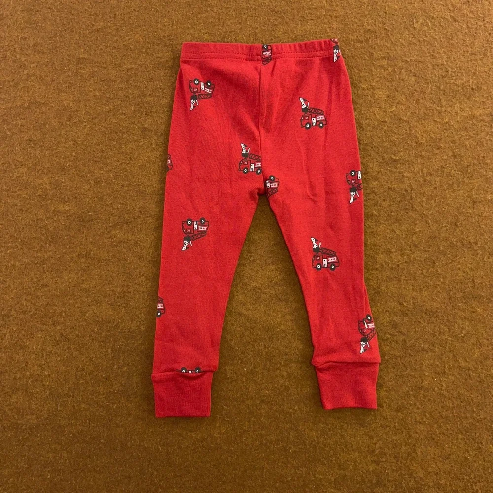 Carter's Baby Boys 12M Red Fire Truck Cotton Snug Fit 2-Piece Pajama Set New